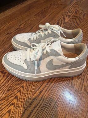 Nike Women's Dunks Low-Top Athletic Sneakers in White and Light Gray